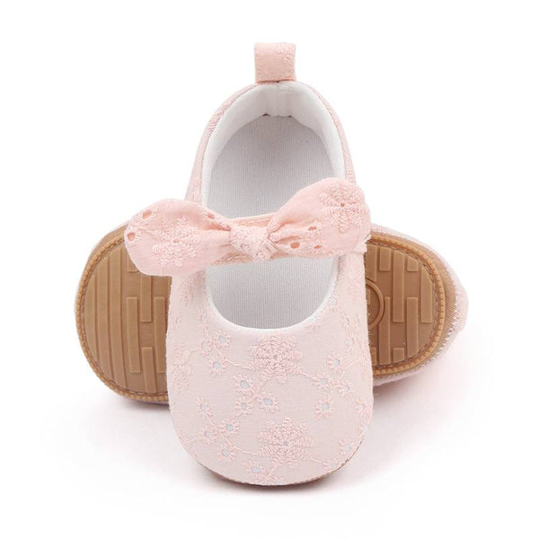 Soft Pink Embroidered Baby Ballerina