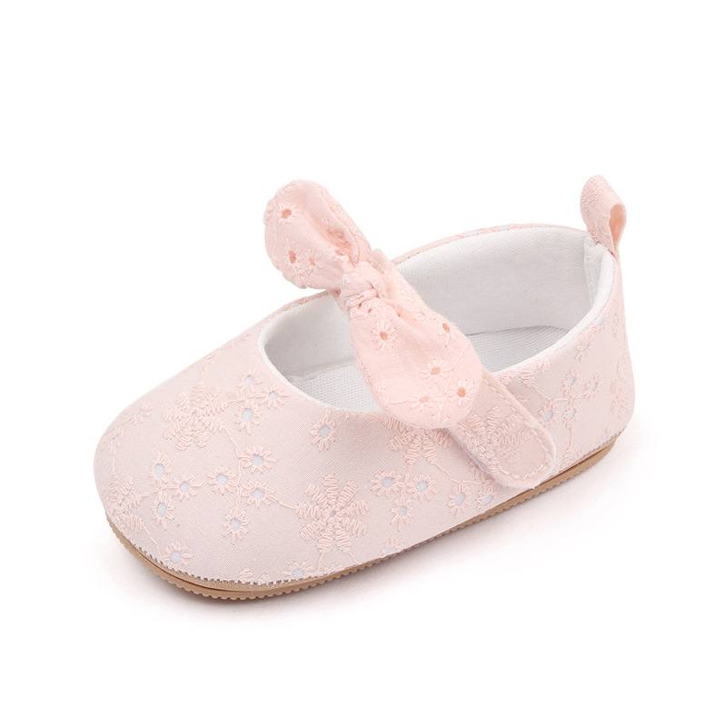 Soft Pink Embroidered Baby Ballerina