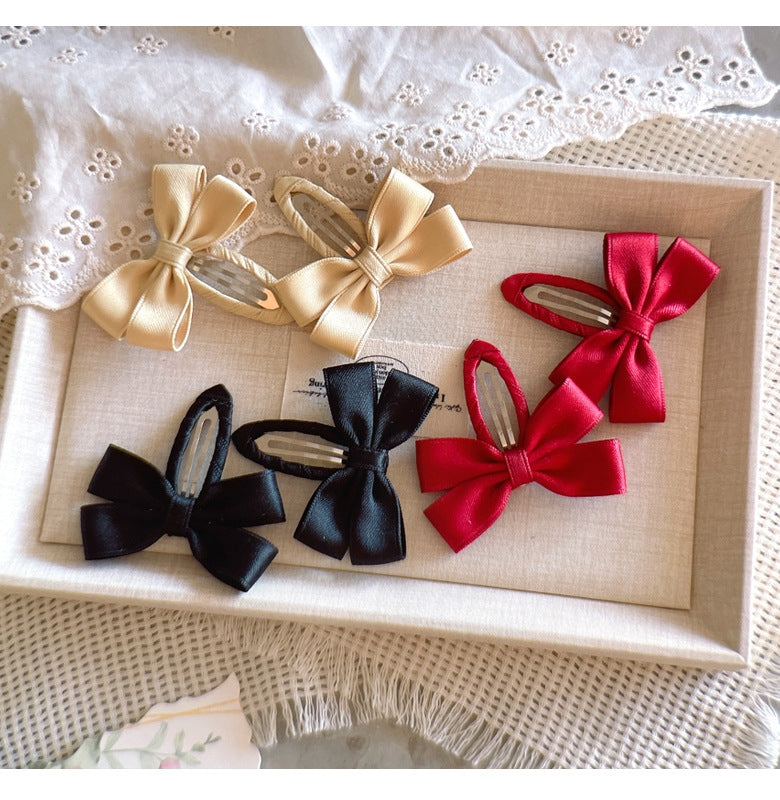 Classic Satin Bow Snap Clip