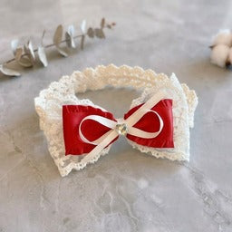 Crystal Heart Double Bow Headband