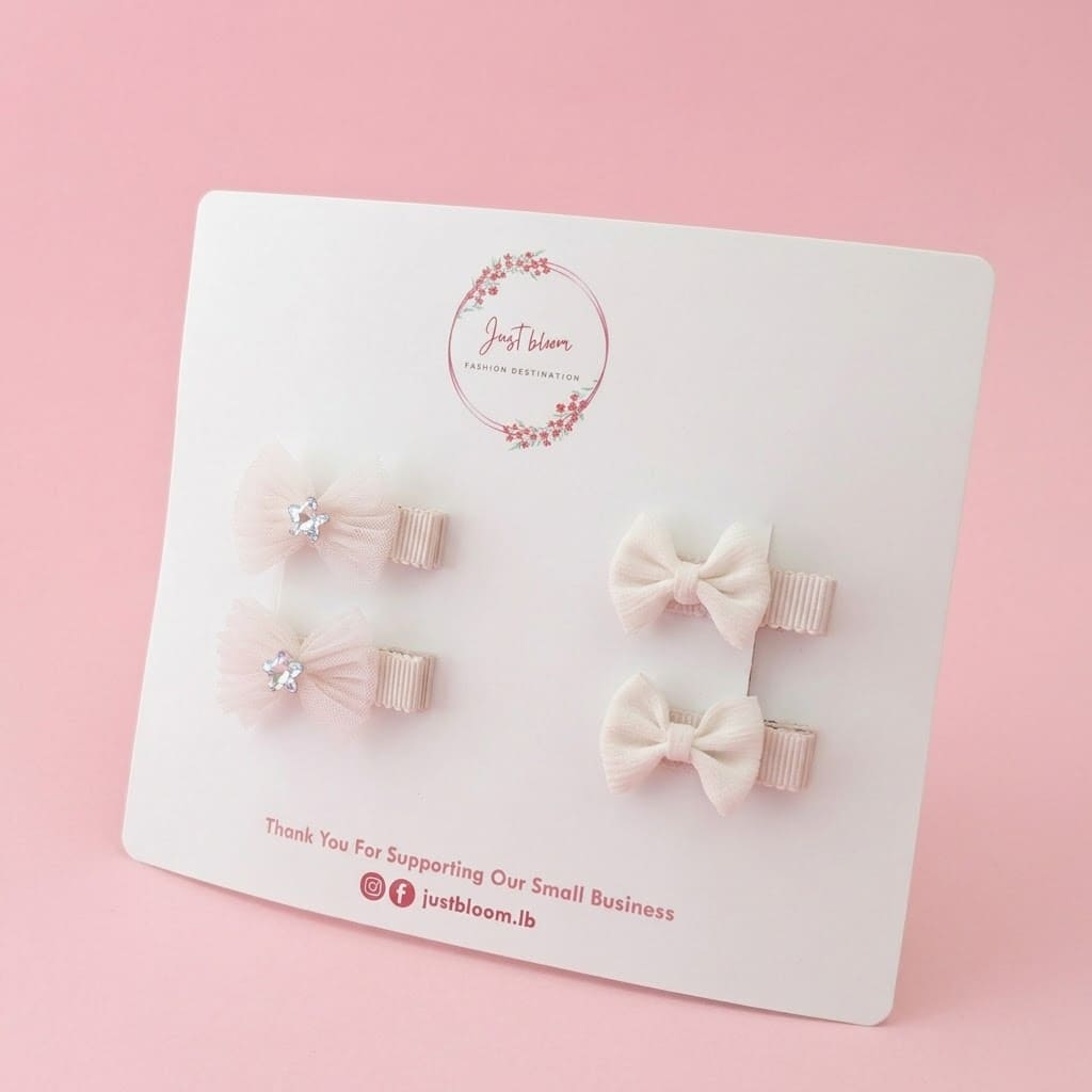 4pcs Mini Bow Hair Clip