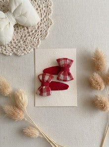 2pcs Rustic Check Snaps