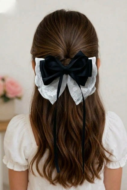 Midnight ribbon Hairclip