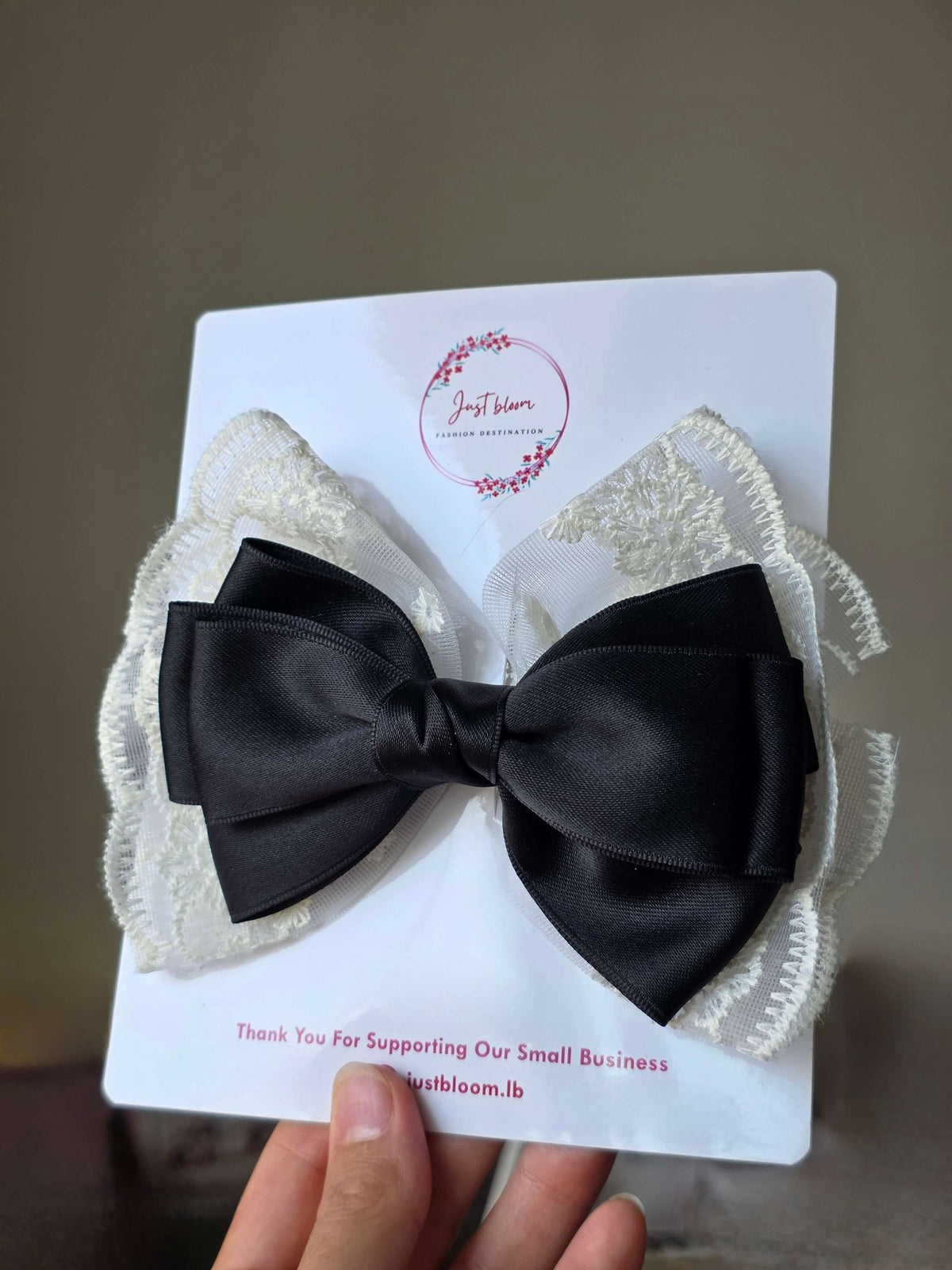 Noir Lace Bow
