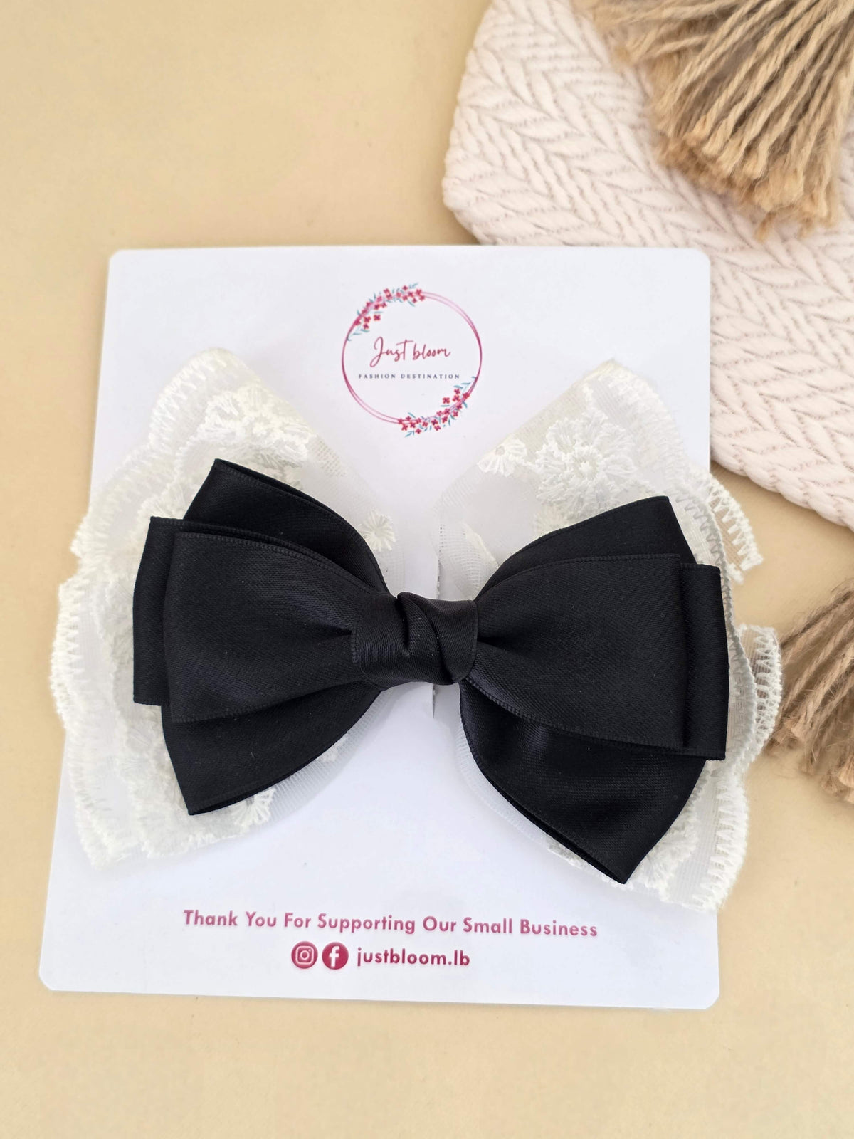 Noir Lace Bow
