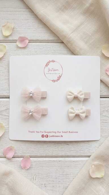 4pcs Mini Bow Hair Clip